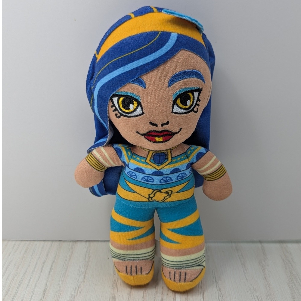 Monster High Cleo De‎ Nile Plush 8" Blue Yellow Toy Factory Egyptian Doll